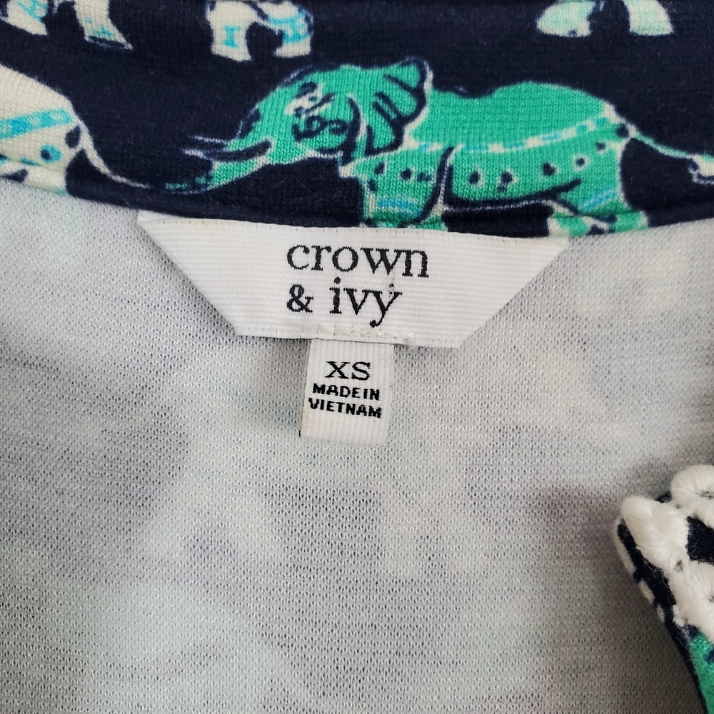 Crown & Ivy sleeveless dress elephant print - Picture 4 of 5